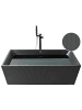 Beliani Freistehende Badewannen GOCTA in Schwarz - (W) 80 x (H) 60 x (L) 170 cm