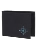 oxmox New Cryptan Geldbörse RFID Schutz 11 cm schwarz-windrose 2.0 cyan