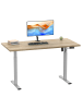 VCM  Schreibtisch Lona elektrisch verstellbar 160 x 80 in Silber / Sonoma-Eiche