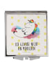 Mr. & Mrs. Panda Handspiegel Einhorn Wolke 7 mit Spruch in Weiß