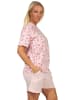 NORMANN Shorty Pyjama kurzarm Herzen - 62145 in rosa
