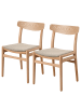 home24 home24 Esszimmerstuhl 2er-Set - 195 x 44 x 87 cm in Beige