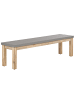 Beliani Gartenbank OSTUNI in Grau/Heller Holzfarbton - (W) 160 x (H) 45 x (L) 40 cm