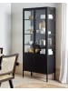 Beliani Vitrine OXTED in Schwarz - (W) 80 x (H) 180 x (L) 35 cm