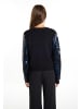 faina Damen Strickjacke Mit Pailletten in Schwarz