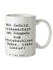 Mr. & Mrs. Panda Becher Spruch Danke Lehrer mit Spruch in Weiß