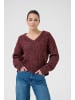 Kaffe Strickpullover KAtrina Loose fit in Windsor Wine Melange