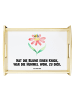 Mr. & Mrs. Panda Servier Tablett Hummel Blume mit Spruch in Weiß