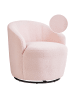 Beliani Sessel DAVIK in Rosa/Schwarz - (W) 62 x (H) 67 x (L) 63 cm