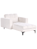 Beliani Chaiselongue ALNES in Weiß/Schwarz - (W) 109 x (H) 77 x (L) 183 cm