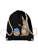 Mr. & Mrs. Panda Turnbeutel Hase Eier Malen ohne Spruch in Schwarz