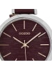 Oozoo Analog-Armbanduhr Oozoo Timepieces dunkelrot groß (ca. 40mm)