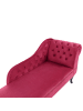 Beliani Chaiselongue NIMES in Rot/Braun - (W) 169 x (H) 79 x (L) 65 cm rechtsseitig