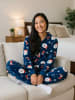 United Labels Weihnachtsmann X-MAS Jumpsuit mit Kapuze Santa Overall Onesie in blau