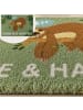 relaxdays Fußmatte "Faultier" in Grün - (B)60 x (T)40 cm