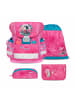 Belmil 4tlg-Set: Schulranzen Set Classy Tropical Toucan in Pink H36xL32xT19 cm