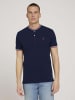 Tom Tailor Tom Tailor Poloshirt Bio-Baumwolle Kurzarmshirt in dunkelblau