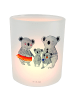 Mr. & Mrs. Panda Windlicht Glas Koala Familie ohne Spruch in Transparent