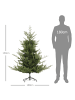 HOMCOM Weihnachtsbaum-136L x 136B x 180H cm-Grün