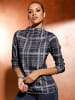 creation L Langarm-Pullover in marine-schoko-gemustert