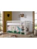 58 aufm Kessel KINDERBETT Karolina 210x114x106 Massivholz Weiß Textilset Dino