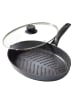 Stoneline Fisch- und Schnitzelpfanne Oval 35x24 cm | mit Deckel in Anthrazit