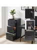 relaxdays Aktenschrank in Schwarz - (B)40 x (H)103 x (T)40 cm