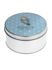 Mr. & Mrs. Panda Keksdose Seekuh Happy mit Spruch in Blau Pastell