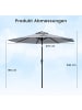 COSTWAY Sonnenschirm 270 cm in Grau