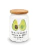 Mr. & Mrs. Panda Teedose Avocado Pärchen mit Spruch in Weiß