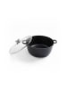 relaxdays Schmortopf in Schwarz - (H)12,5 x Ø28 cm