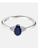 Diamant L'éternel Ring aus 375 Weißgold mit Diamant mit Saphir