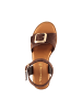 Tamaris Sandalen mit Absatz aus Leder Braun
