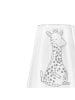 Mr. & Mrs. Panda Weinglas Giraffe Zufrieden ohne Spruch in Transparent