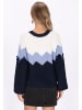 IZIA Women Cardigan in offwhite blue