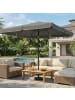 SONGMICS Sonnenschirm Sheld in Grau - (B)200 x (H)250 x (T)300 cm