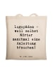 Mr. & Mrs. Panda Stofftasche Spruch Logopädin Helden mit Spruch in Creme