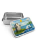 Mr. & Mrs. Panda Metall Brotdose Pinguin Surfer Design ohne Spruch in Weiß