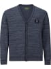 Charles Colby Strickjacke DUKE DUANE in blau melange