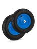 relaxdays 2 x Schubkarrenrad mit Achse in Schwarz/Blau - 4.80 4.00-8