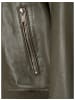 More & More cooler, kurzer Lederblouson in fine olive