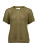 CARTOON Strickpullover mit Rundhalsausschnitt in Khaki/Gold