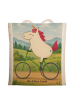 Mr. & Mrs. Panda Tote Bag Einhorn Radfahrer Design ohne Spruch in Weiß