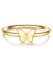 Glanzstücke München Ring Schmetterling aus Sterling Silber in gelbgold