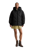 Marc O'Polo DENIM Lange Kapuzen-Steppjacke relaxed in Schwarz
