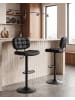 Beliani 2-tlg Drehhocker TILTON in Schwarz