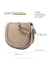 Toscanto Leder Schultertasche, Umhängetasche Toscanto Tasche taupe, beige ca. 21cm