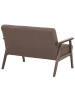 Beliani 2-Sitzer Sofa ASNES in Braun - (W) 110 x (H) 80 x (L) 80 cm