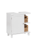 Beliani Waschbeckenunterschrank PACLLON in Weiß - (W) 60 x (H) 63 x (L) 30 cm