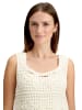 BETTY & CO Strick-Top mit Lochmuster in Arctic Wolf